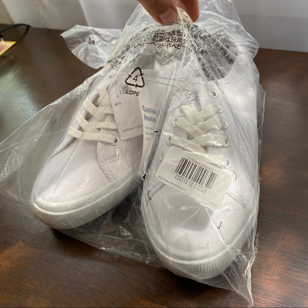 White Old Navy Casual Canvas Sneakers